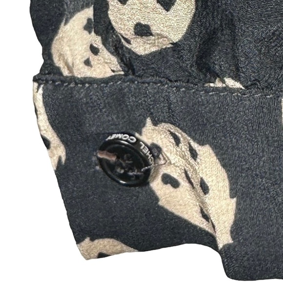 RACHEL COMEY 100% Silk Printed Ruffled Blouse - Picture 5 of 9